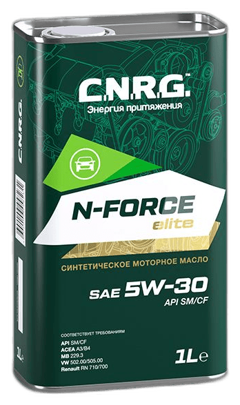 Масло моторное C.N.R.G. N-Force Elite 5/30 API SM/CF ACEA A3/B4 (1 л.) пласт.