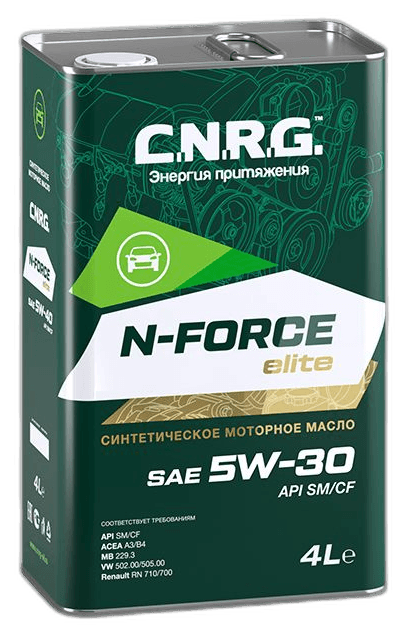 Масло моторное C.N.R.G. N-Force Elite 5/30 API SM/CF ACEA A3/B4 (4 л.)