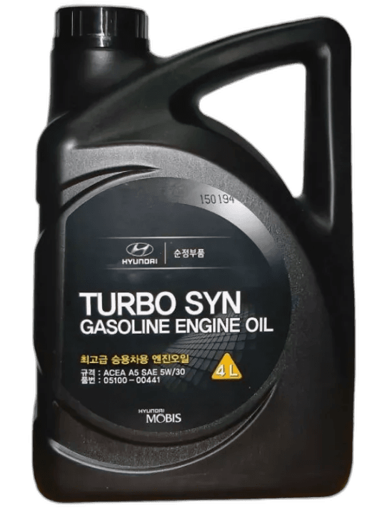 Масло моторное Hyundai Turbo SYN Gasoline Engine Oil 5W-30 API SM ACEA A5 ILSAC GF-3