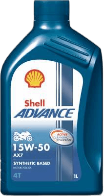 Масло моторное Shell Advance 4T AX7 15W-50 API SL