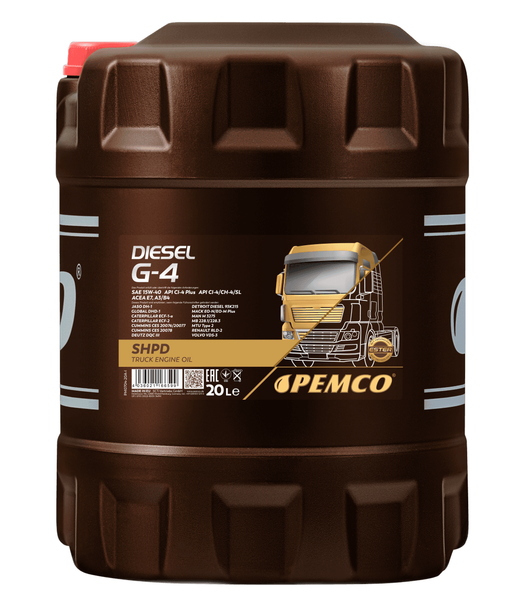 Масло моторное Pemco Diesel G-4 SHPD 15W-40 API CI-4 Plus/SL ACEA E7