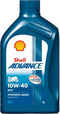 Масло моторное Shell Advance 4T AX7 10W-40 API SL