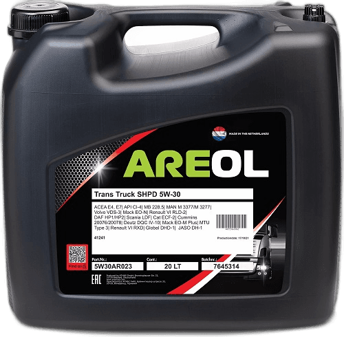 Масло моторное AREOL Trans Truck SHPD 5W-30 API CI-4 ACEA E7