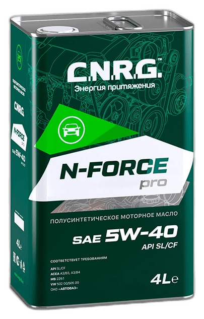 Масло моторное C.N.R.G. N-Force Pro 5W-40 API SL/CF ACEA A3/B4