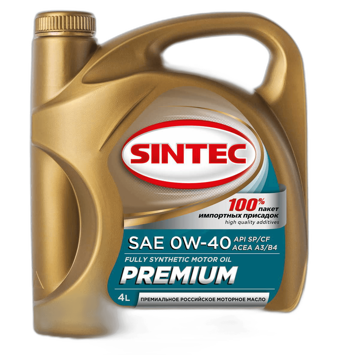 Масло моторное Sintec Premium 0W-40 API SP/CF ACEA A3/B4