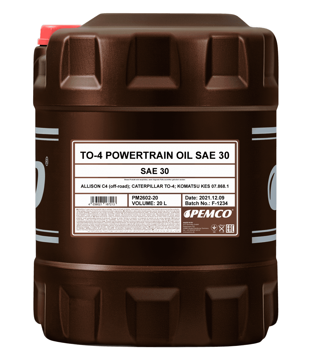 Масло трансмиссионно-гидравлическое Pemco TO-4 Powertrain Oil SAE 30