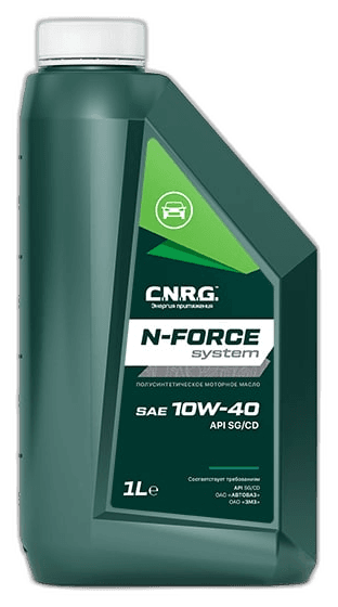 Масло моторное C.N.R.G. N-Force System 10/40 API SG/CD (1 л.) пласт.