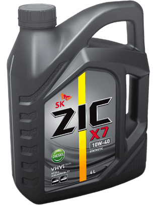 Масло моторное ZIC X7 Diesel 10/40 API CI-4/SL (4 л.)