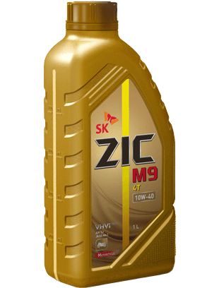 Масло моторное ZIC M9 4T 10/40 API SN (1 л.)