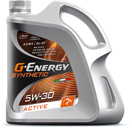 Масло моторное Gazpromneft G-Energy Synthetic Active 5/30 API SL/CF ACEA A3/B4 (3,41 кг, 4 л.)