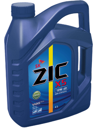 Масло моторное ZIC X5 Diesel 10/40 API CI-4/SL (6 л.)