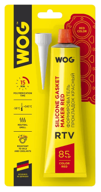 Герметик силиконовый WOG красный WGC0762 (0,085 кг.)