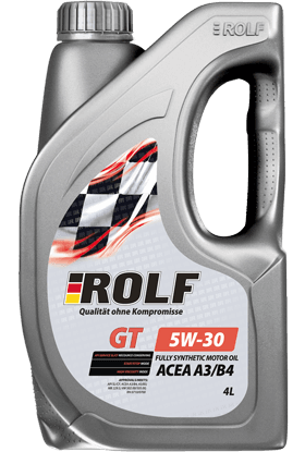 Масло моторное Rolf GT 5/30 API SL/CF ACEA A3/B4 (4 л.) пласт.