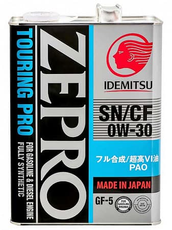 Масло моторное IDEMITSU Zepro Touring Pro 0/30 API SN/CF ILSAC GF-5 (4 л.)